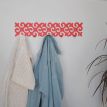 Настінна вішалка для одягу Pattern (червона), 58х12 см
