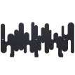 Настінна вішалка для одягу Rhythm (чорна), 37х17 см