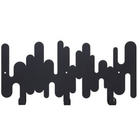Настінна вішалка для одягу Rhythm (чорна), 37х17 см