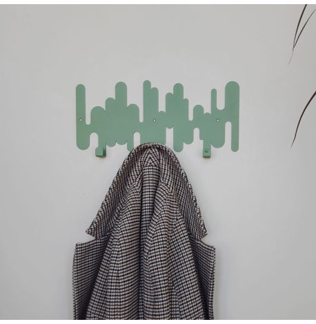 Настінна вішалка для одягу Rhythm Pastel Green (зелена), 37х17 см