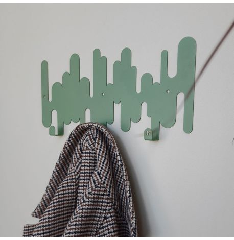 Настінна вішалка для одягу Rhythm Pastel Green (зелена), 37х17 см