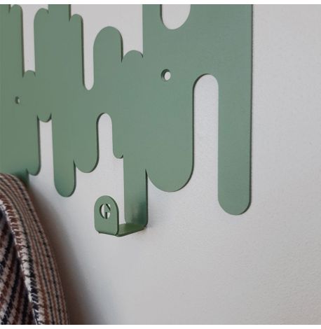 Настінна вішалка для одягу Rhythm Pastel Green (зелена), 37х17 см