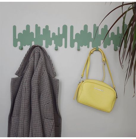 Настінна вішалка для одягу Rhythm Pastel Green (зелена), 37х17 см