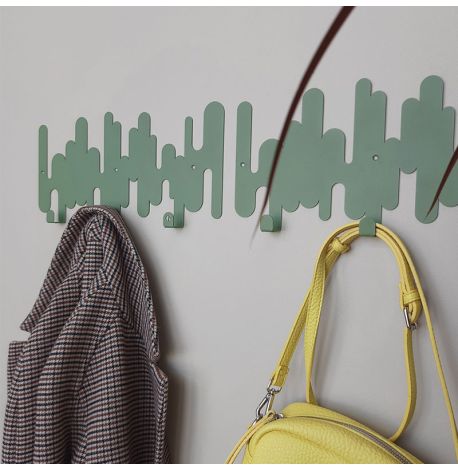 Настінна вішалка для одягу Rhythm Pastel Green (зелена), 37х17 см