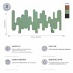 Настінна вішалка для одягу Rhythm Pastel Green (зелена), 37х17 см