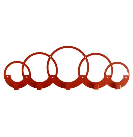 Настінна вішалка для одягу Rings (мідна)