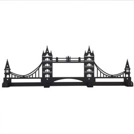 Настінна вішалка для одягу Tower Bridge (чорна), 50х16 см