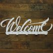 Настінна вішалка для одягу Welcome (біла), 50х18 см