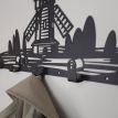 Настінна вішалка для одягу Windmill (чорна), 46х26 см