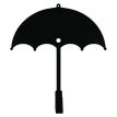 Настінний гачок для одягу Glozis Umbrella (чорний)