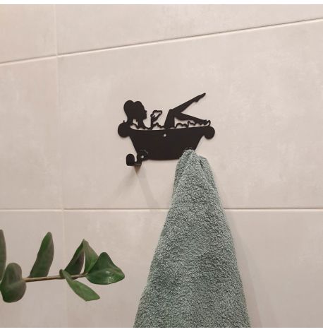 Настінна вішалка для ванної Bath (чорна)