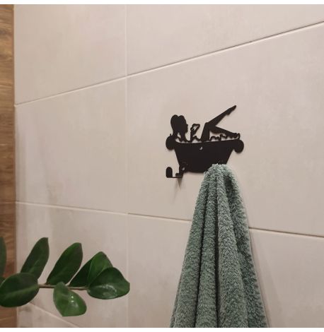 Настінна вішалка для ванної Bath (чорна)