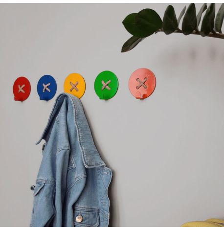 Настенный крючок для одежды Glozis Button Red (красный)