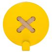 Настінний гачок для одягу Glozis Button Yellow (жовтий)