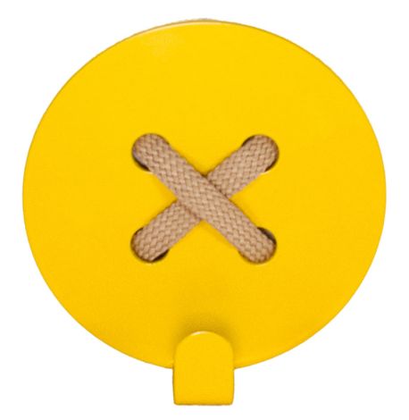 Настінний гачок для одягу Glozis Button Yellow (жовтий)