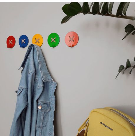 Настінний гачок для одягу Glozis Button Yellow (жовтий)