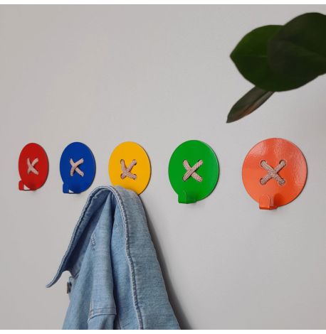 Настінний гачок для одягу Glozis Button Yellow (жовтий)