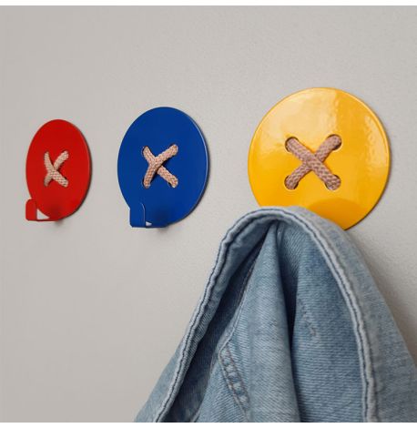 Настінний гачок для одягу Glozis Button Yellow (жовтий)