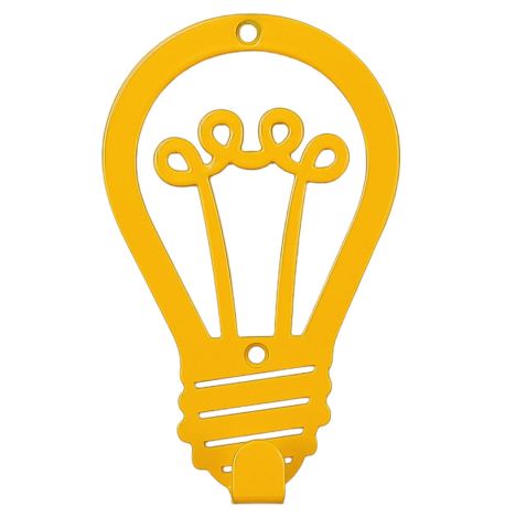 Настінний гачок для одягу Glozis Lamp (жовтий)