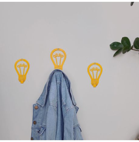 Настінний гачок для одягу Glozis Lamp (жовтий)
