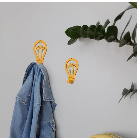 Настінний гачок для одягу Glozis Lamp (жовтий)