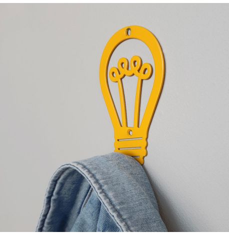 Настінний гачок для одягу Glozis Lamp (жовтий)