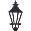 Настінний гачок для одягу Glozis Lamppost (чорний)