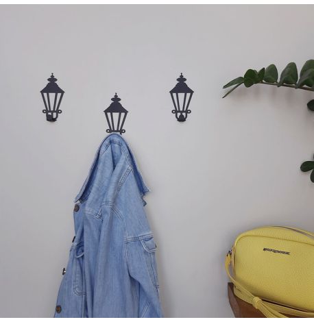 Настінний гачок для одягу Glozis Lamppost (чорний)