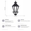 Настінний гачок для одягу Glozis Lamppost (чорний)