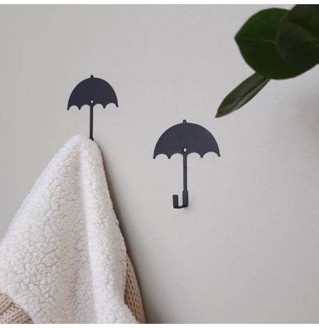 Настінний гачок для одягу Glozis Umbrella (чорний)