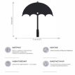 Настінний гачок для одягу Glozis Umbrella (чорний)
