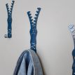 Настінний гачок для одягу Glozis Zipper (синій)
