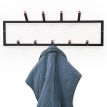 Настінна вішалка для одягу 2-рівнева (чорна)