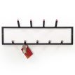 Настінна вішалка для одягу 2-рівнева (чорна)