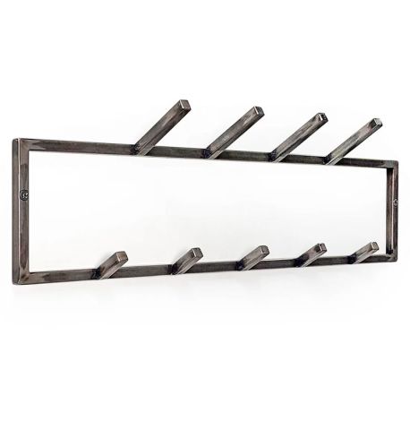 Настінна вішалка для одягу 2-рівнева (метал)