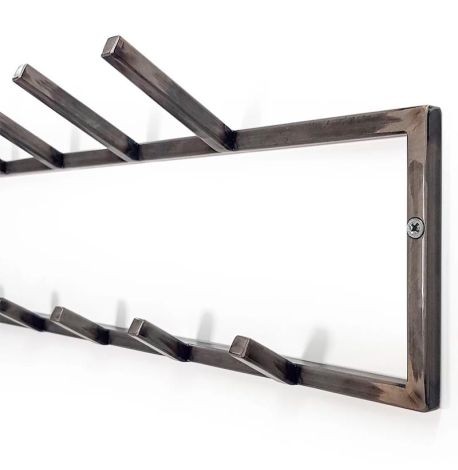 Настінна вішалка для одягу 2-рівнева (метал)