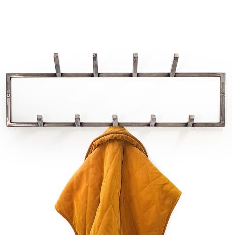 Настінна вішалка для одягу 2-рівнева (метал)