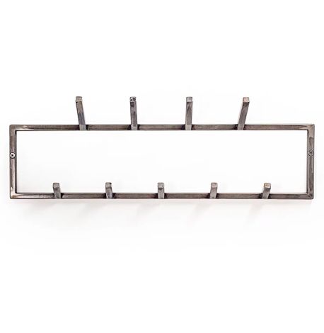 Настінна вішалка для одягу 2-рівнева (метал)