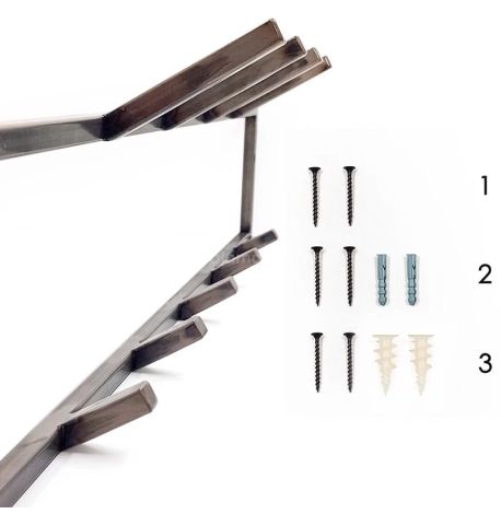 Настінна вішалка для одягу 2-рівнева (метал)