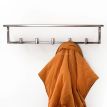 Настінна вішалка для одягу з полицею (метал)