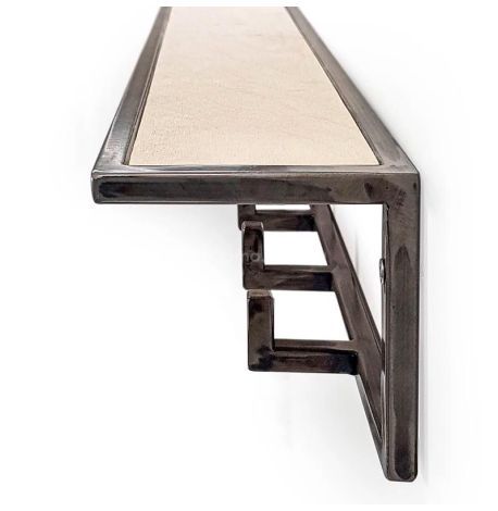 Настінна вішалка для одягу з полицею (метал)