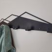 Настінна вішалка для одягу Glozis Mountain (чорна), 60х11 см