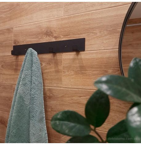 Настінна вішалка для одягу Glozis Urban 40 (чорна), 40х5 см