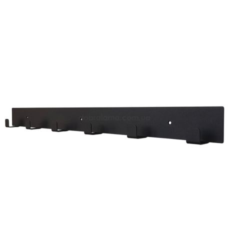 Настінна вішалка для одягу Glozis Urban 60 (чорна), 60х5 см