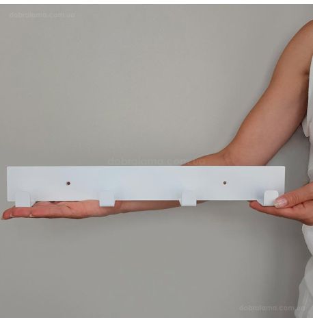 Настінна вішалка для одягу Glozis Urban 40 (біла), 40х5 см