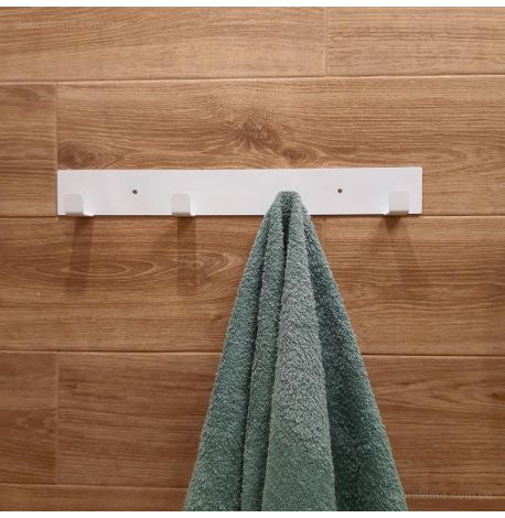 Настінна вішалка для одягу Glozis Urban 40 (біла), 40х5 см