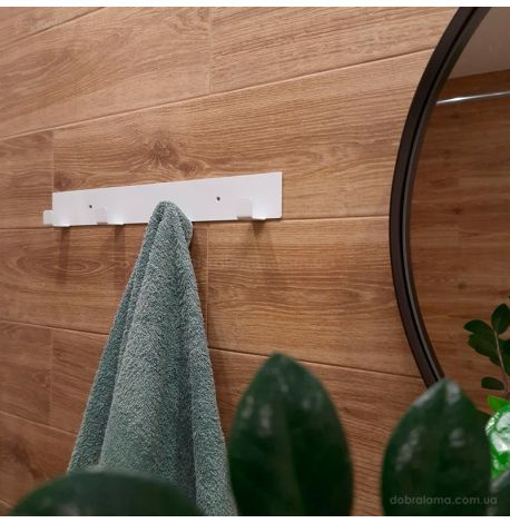 Настінна вішалка для одягу Glozis Urban 40 (біла), 40х5 см