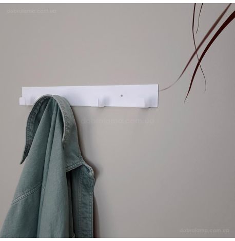 Настінна вішалка для одягу Glozis Urban 40 (біла), 40х5 см