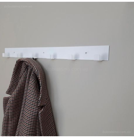 Настінна вішалка для одягу Glozis Urban 60 (біла), 60х5 см