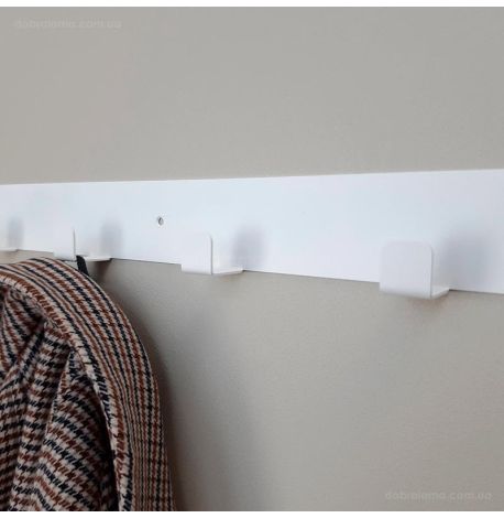 Настінна вішалка для одягу Glozis Urban 60 (біла), 60х5 см